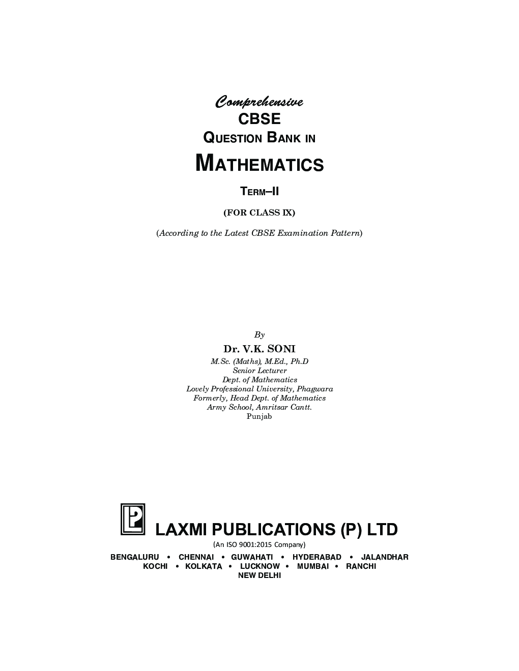 Comprehensive CBSE Question Bank in Mathematics IX (Term-II) - Page 3