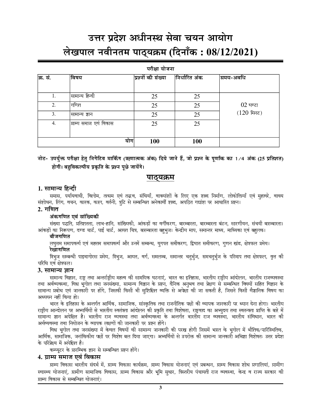 UPSSSC Revenue Lekhapal राजस्व लेखपाल 2022 - Page 4