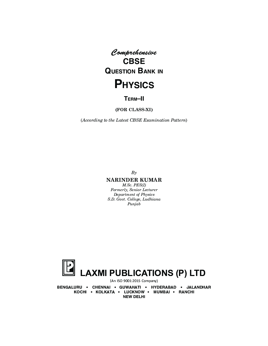 Comprehensive CBSE Question Bank In Physics-XI (Term-II) - Page 5