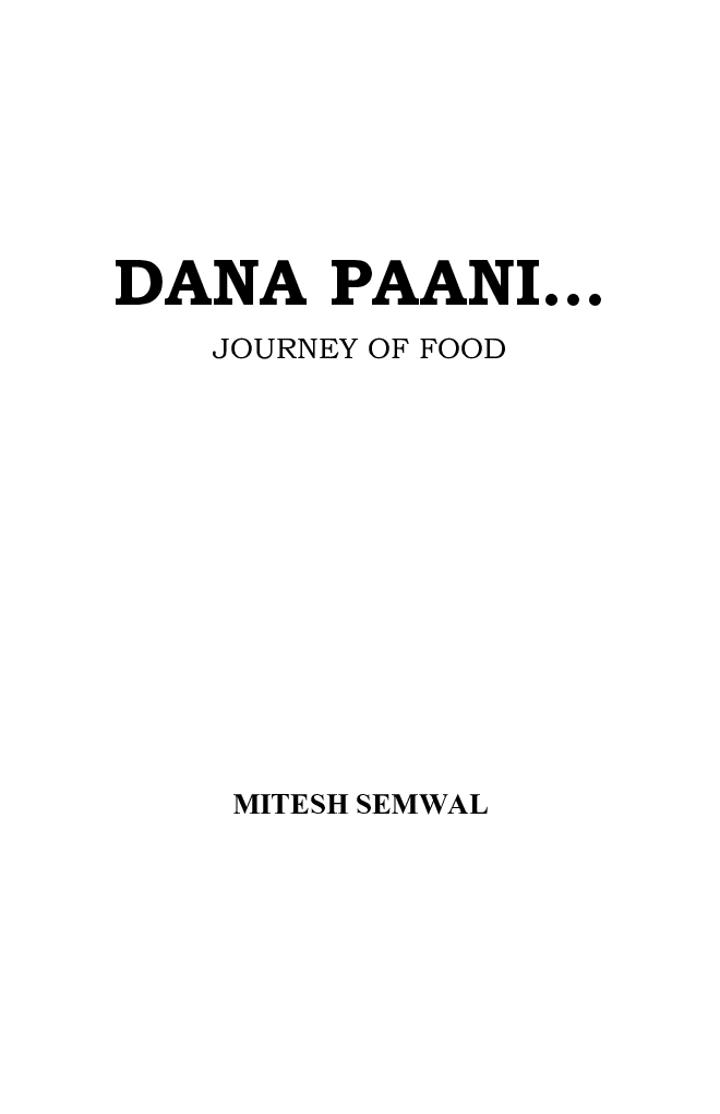 Dana Paani - Journey of Food - Page 2