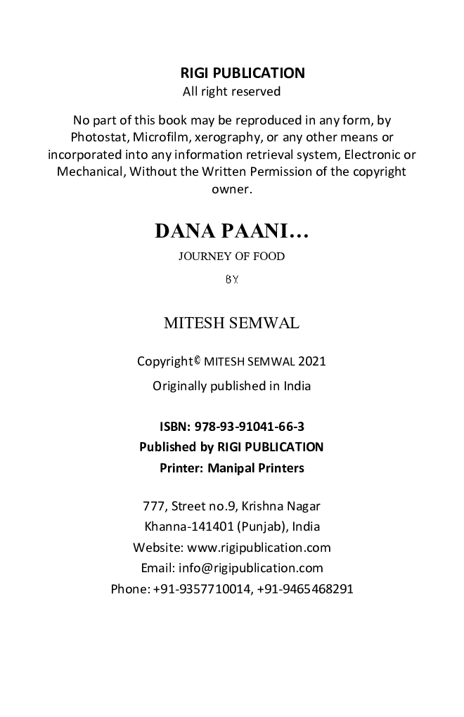 Dana Paani - Journey of Food - Page 3