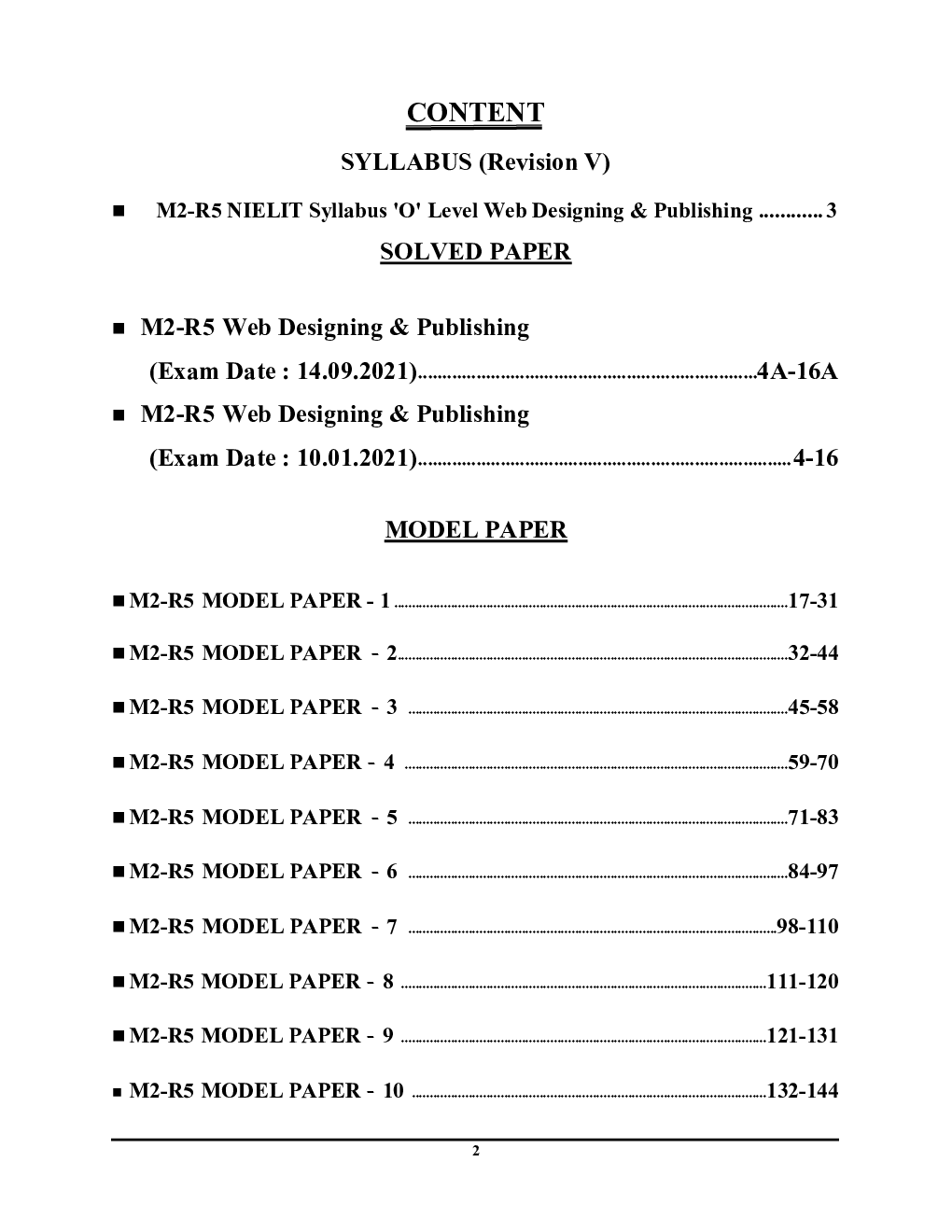 ‘O’ Level Web Designing & Publishing साल्व्ड पेपर्स एवं मॉडल प्रश्न पत्र 2022-23 - Page 3