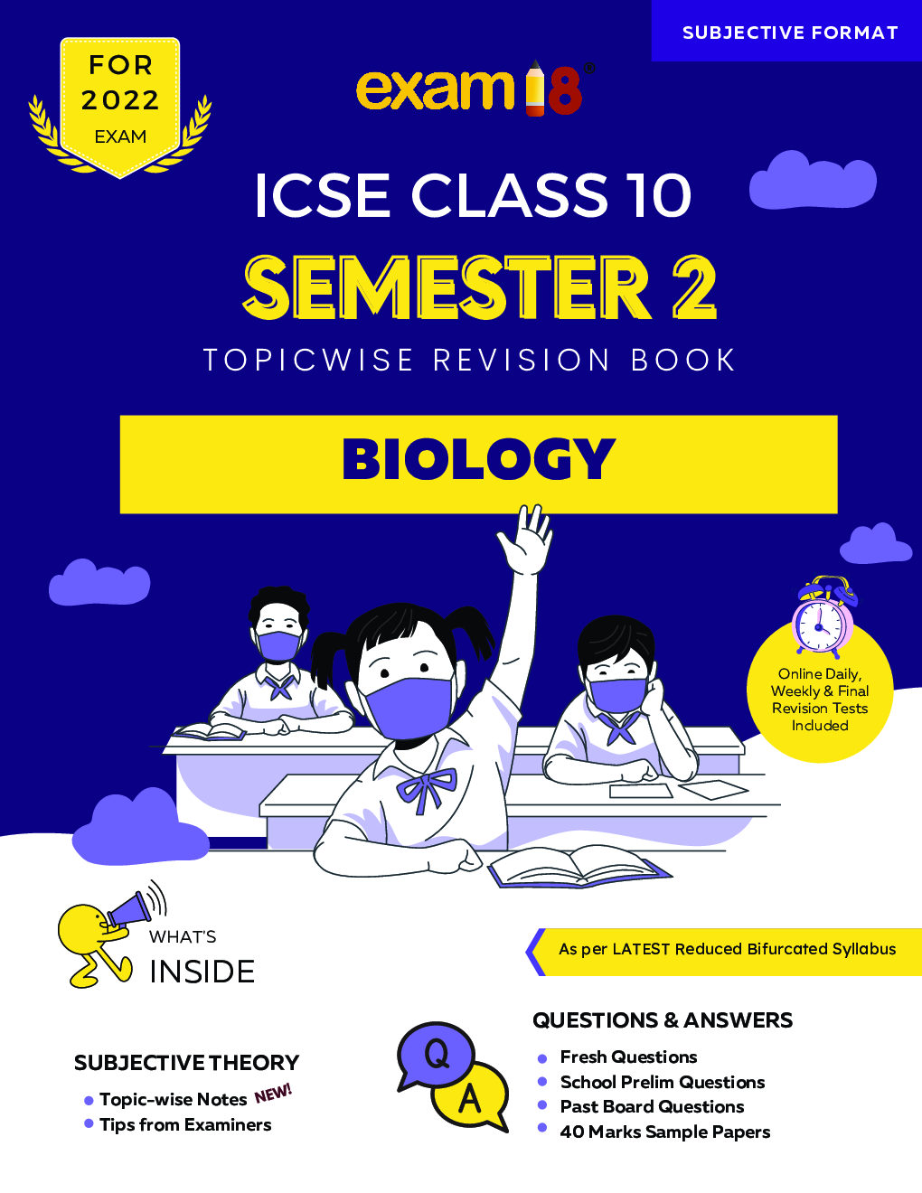 Exam18 ICSE Biology Semester 2 Class 10, MCQ & Subjective Revision Book, March 2022 Exams - Page 1