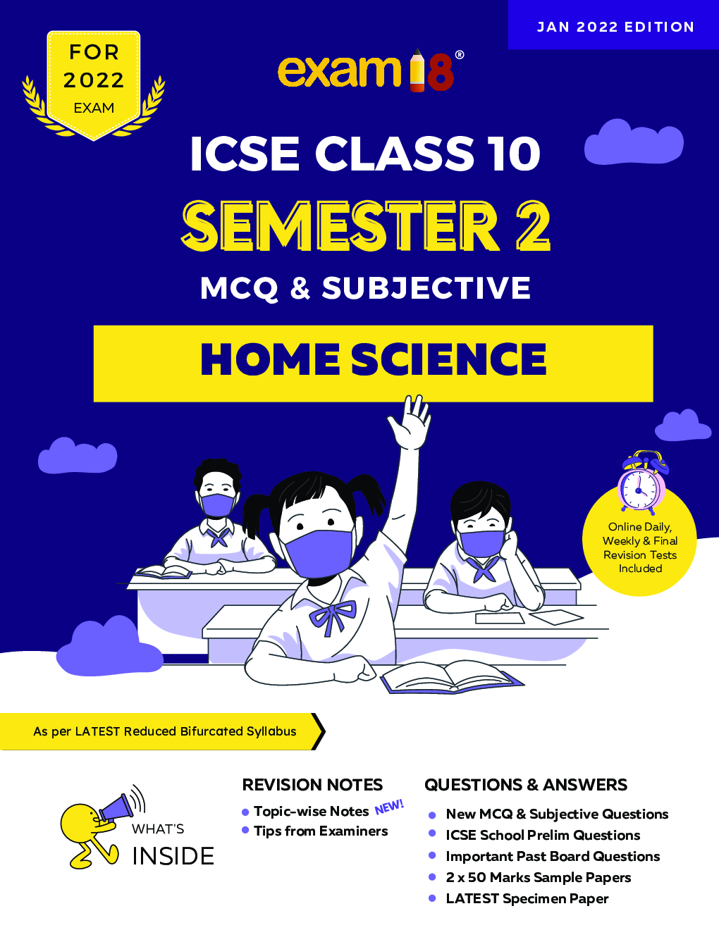 Exam18 ICSE Home Science Semester 2 Class 10, MCQ & Subjective Revision Book, March 2022 Exams - Page 1
