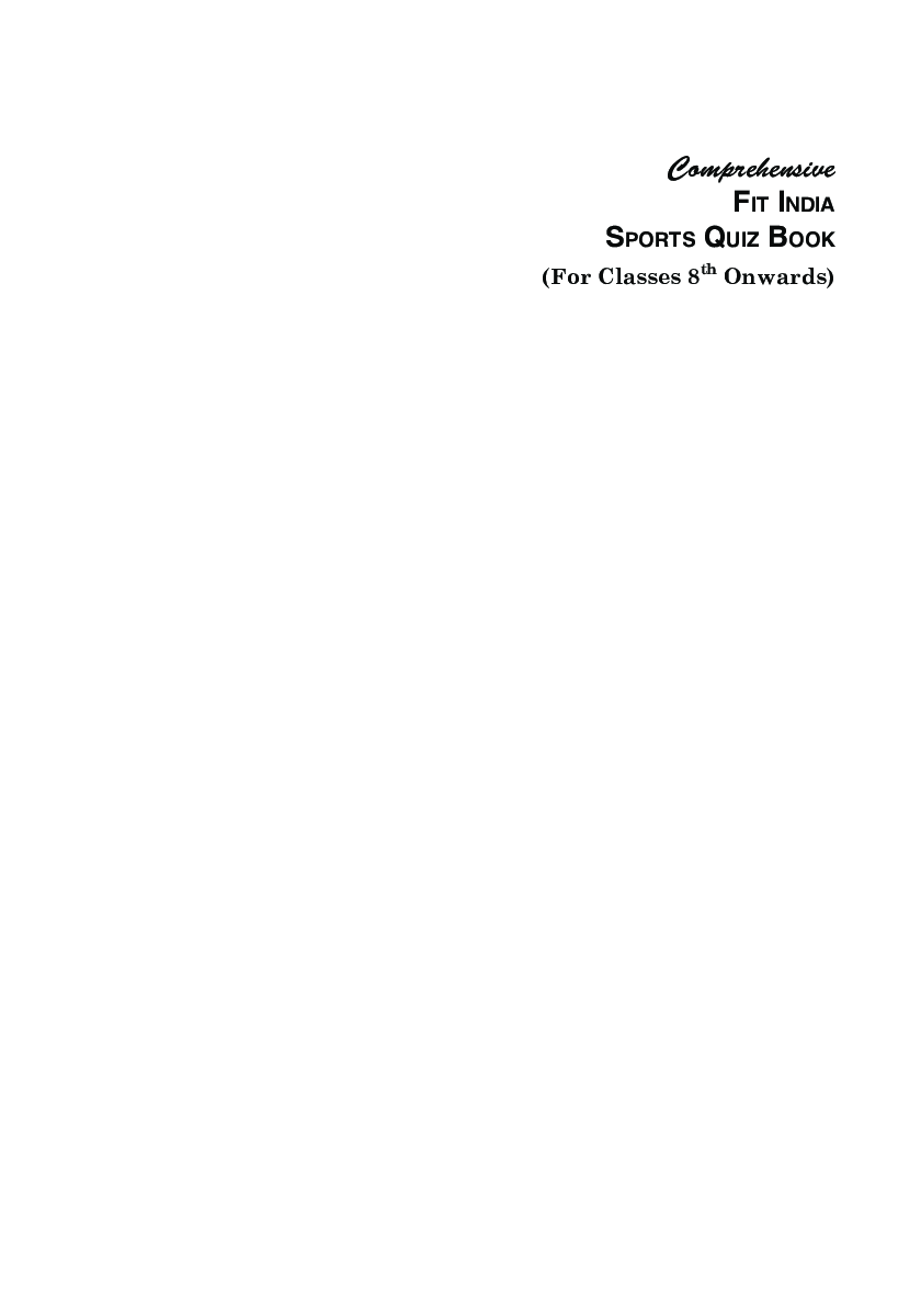 Comprehensive  Fit India Sports Quiz Book - Page 3