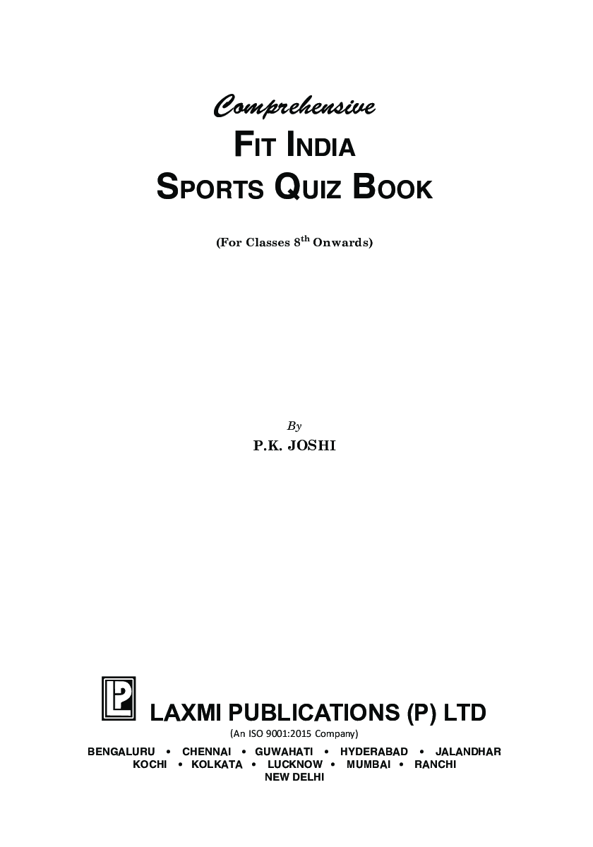 Comprehensive  Fit India Sports Quiz Book - Page 5