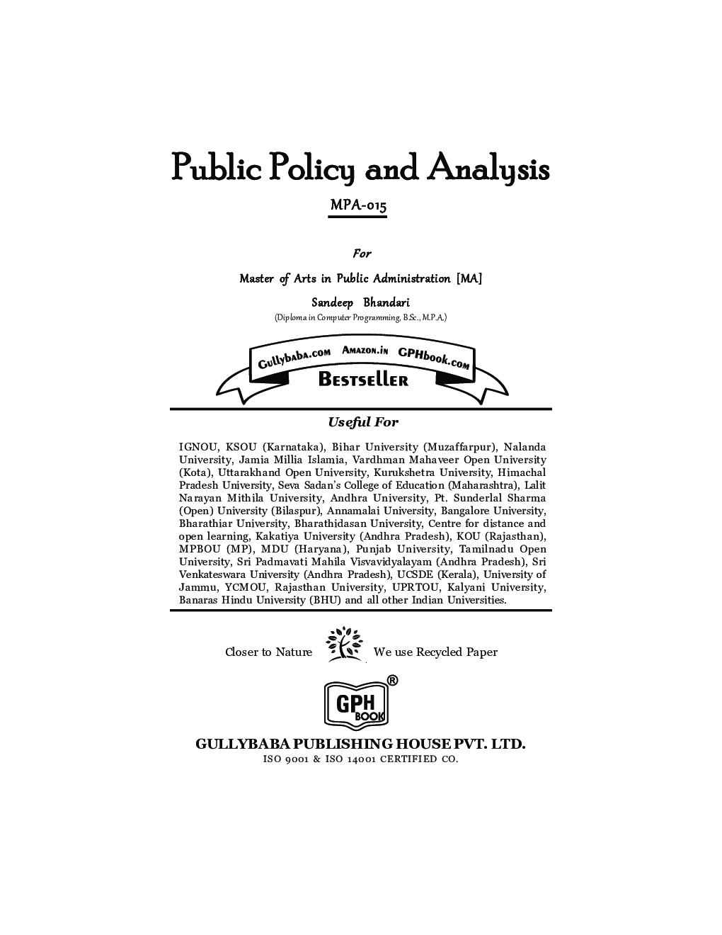 MPA-015 Public Policy and Analysis - Page 2