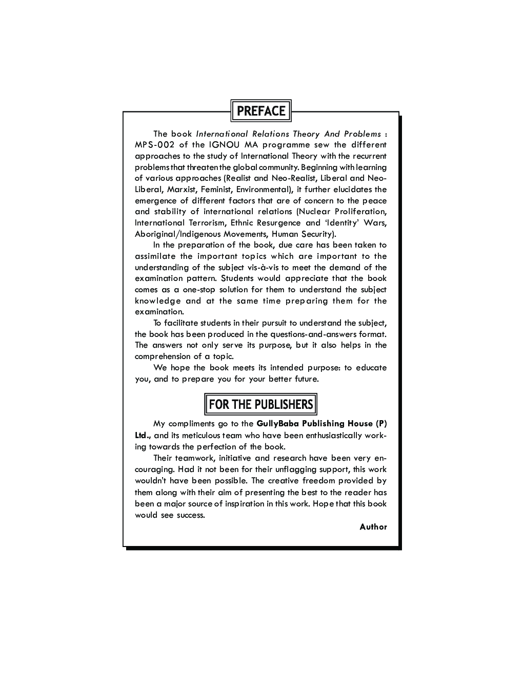MPS-002 INTERNATIONAL RELATIONS THEORY AND PROBLEMS - Page 4