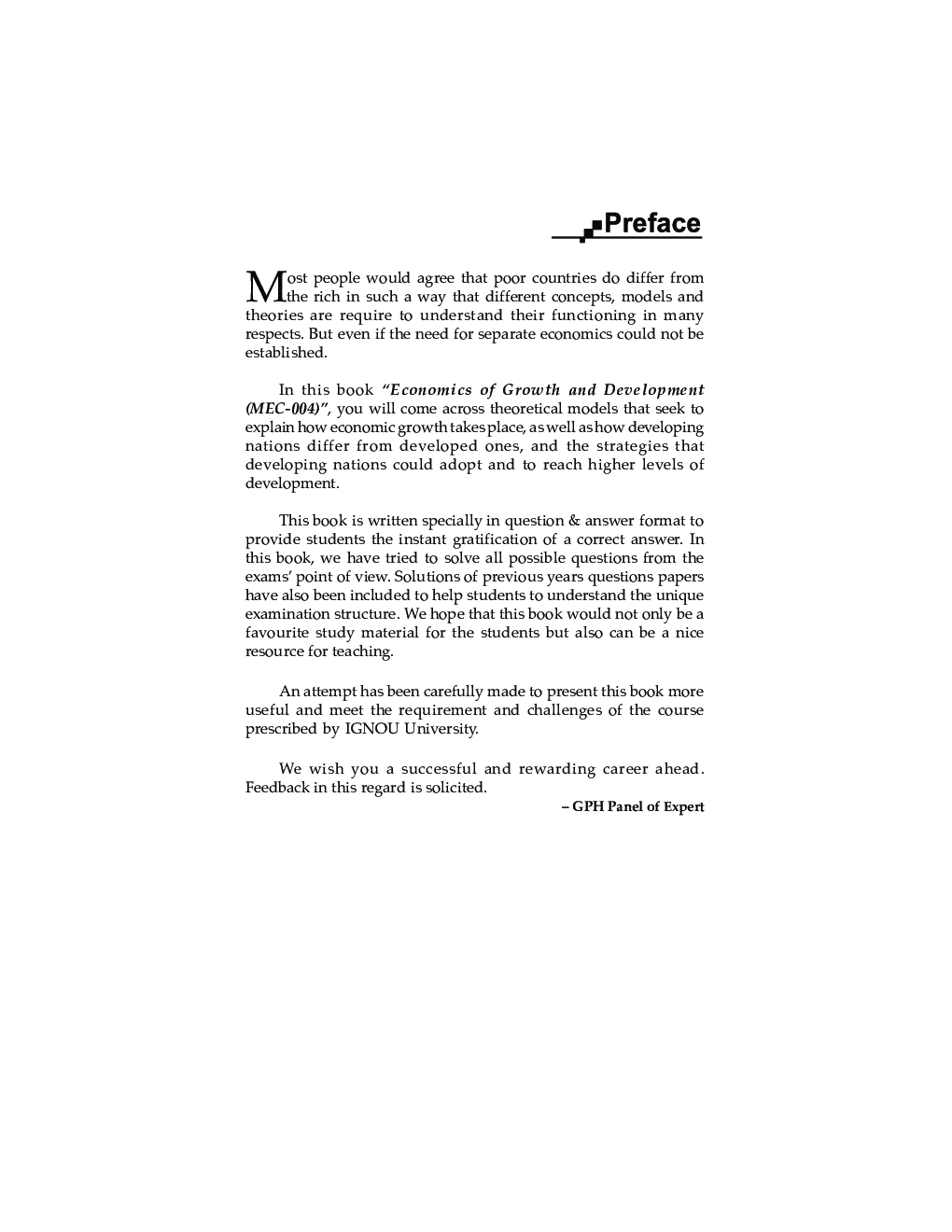 MEC­004 Economics of Growth and Development - Page 4
