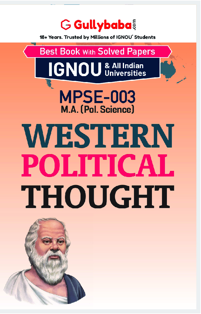 MPSE-003 Western Political Thought (From Plato To Marx)
 - Page 1
