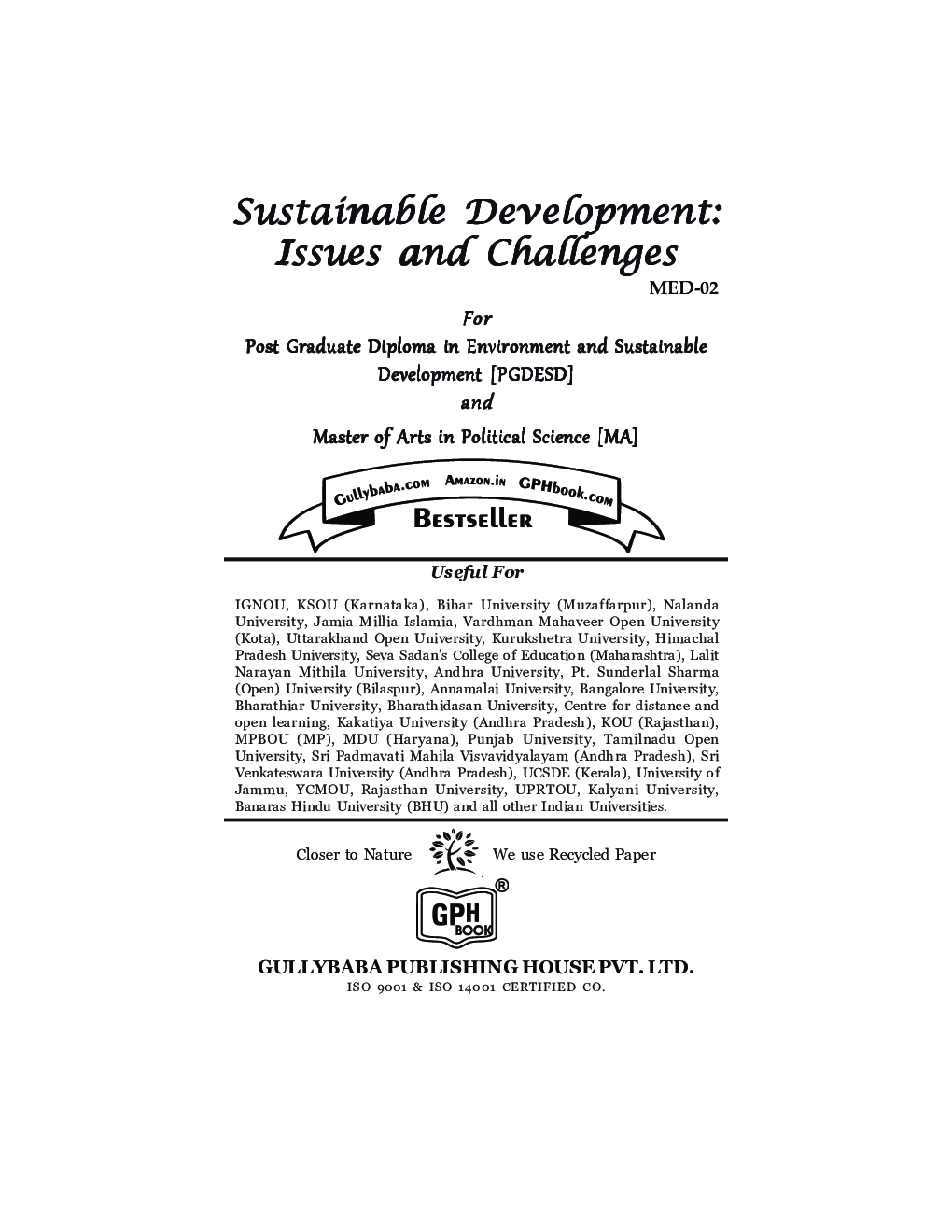MED-02 Sustainable Development: Issues and Challenges - Page 1