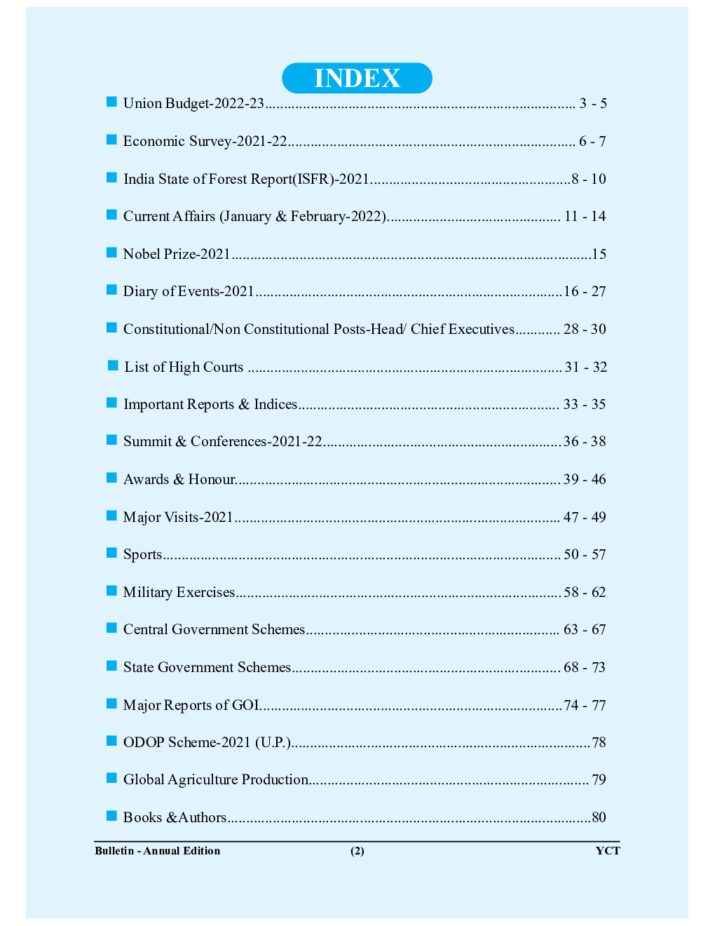 Current Affairs Bulletin Year Book Annual Edition-2022-23 - Page 3