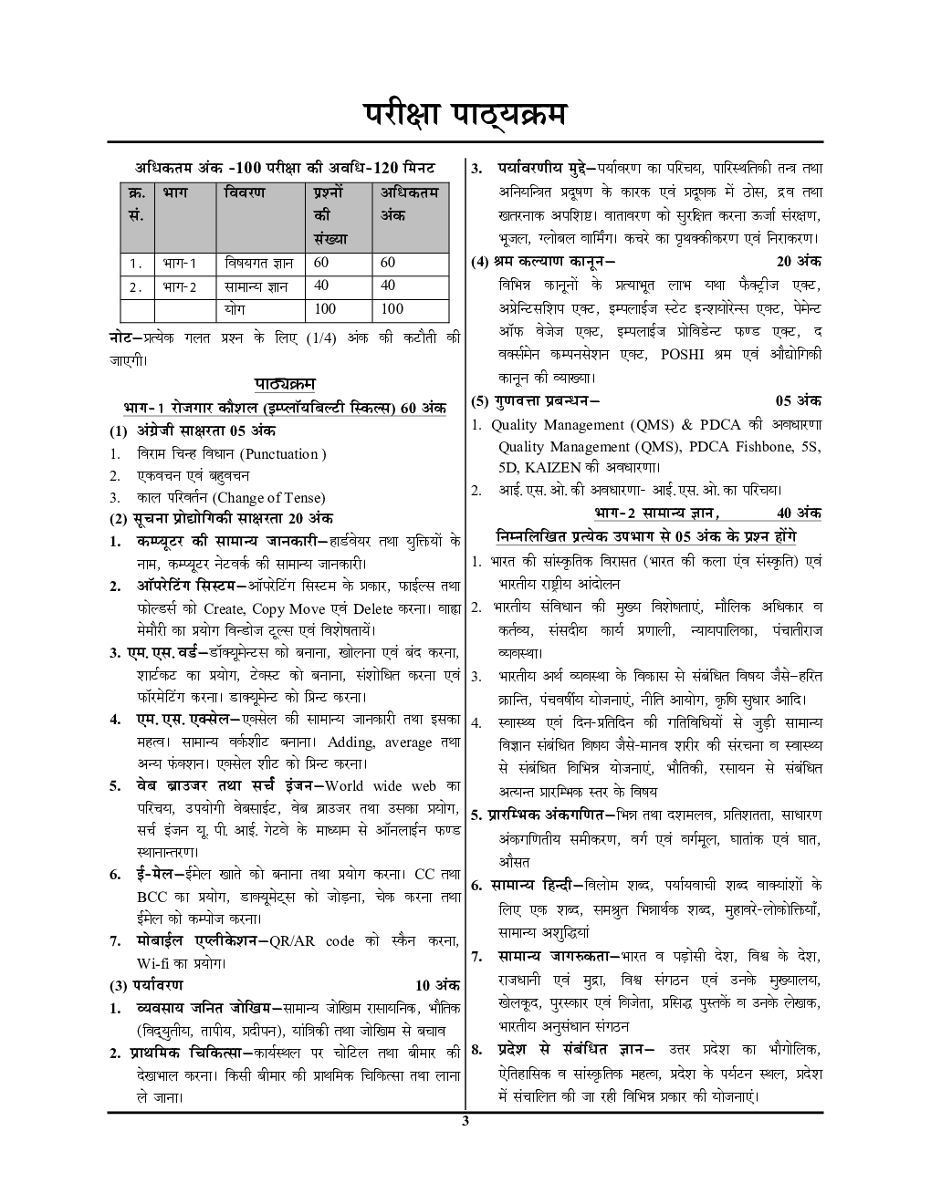 उत्तर प्रदेश अधीनस्थ सेवा चयन आयोग UPSSSC ITI Instructor अनुदेशक परीक्षा रिफ्रेशर-2022-23 - Page 4