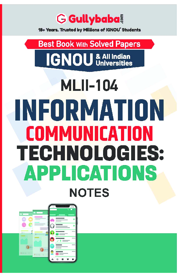 MLII-104 Information Communication Technologies: Applications - Page 1