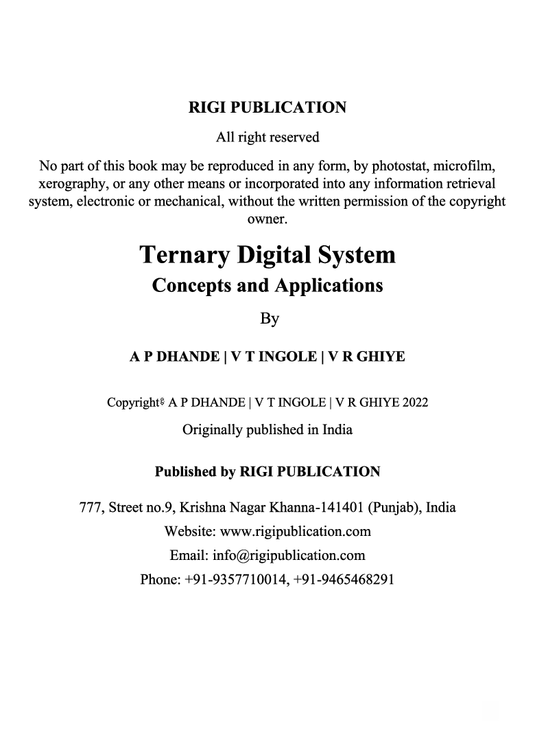 Ternary Digital System Concepts & Applications - Page 3