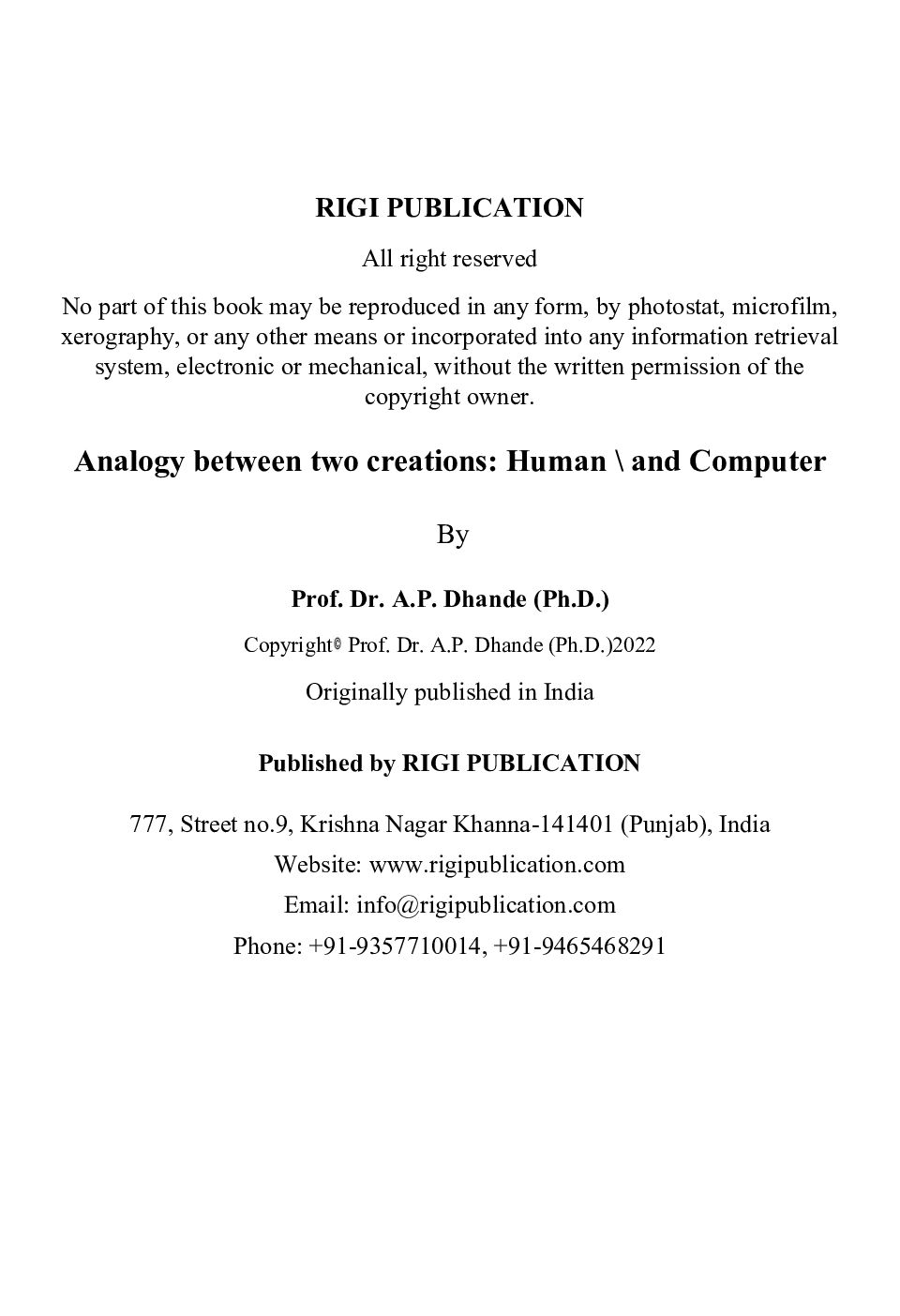 Analogy between two creations Human and Computer - Page 3