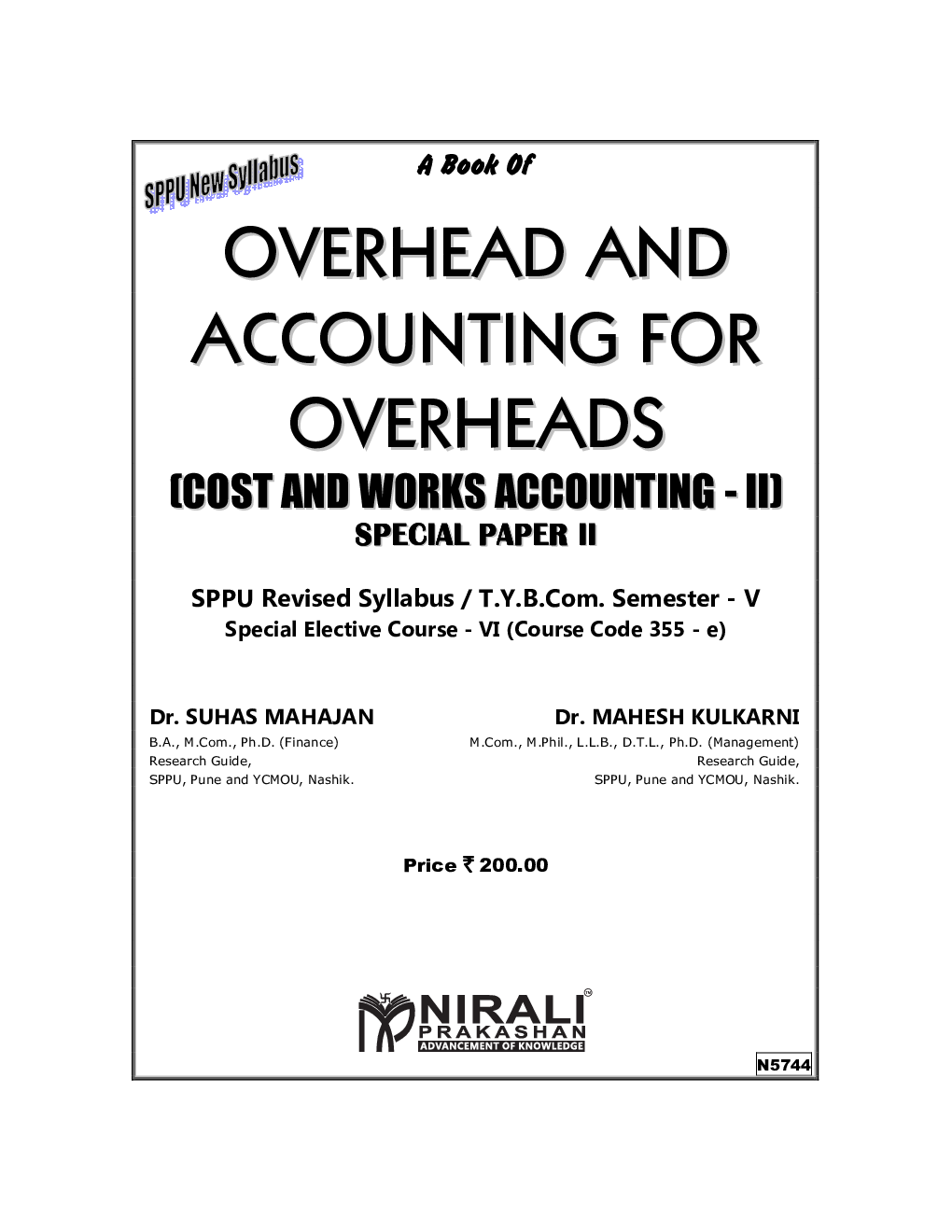 Overhead And Accounting For Overheads (Cost And Work Accounting-2) (Third Year Bcom Sem 5) - Page 2