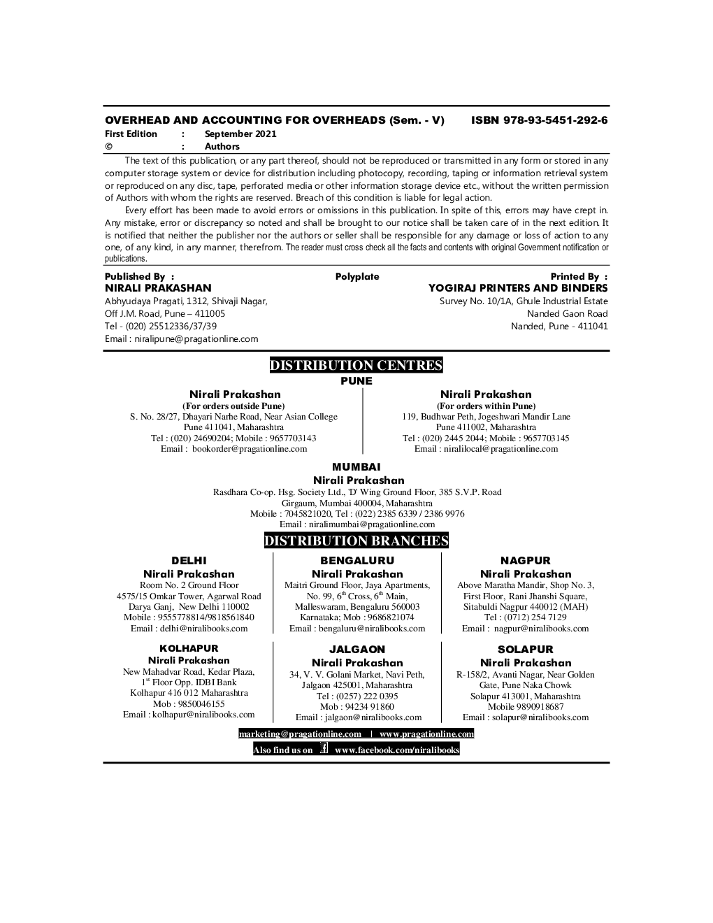 Overhead And Accounting For Overheads (Cost And Work Accounting-2) (Third Year Bcom Sem 5) - Page 3