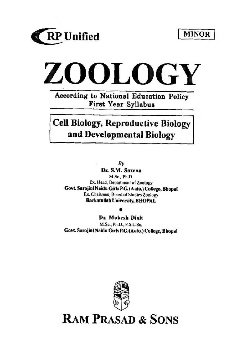 Zoology (Cell Biology Reproductive Biology & Development Biology) First Year: Minor - Page 2