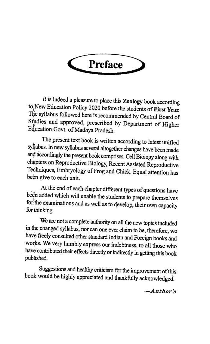 Zoology (Cell Biology Reproductive Biology & Development Biology) First Year: Minor - Page 4