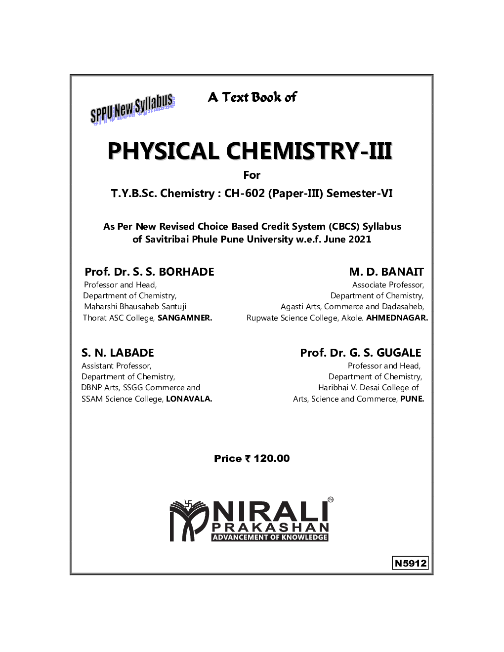 Physical Chemistry-3: Chemistry (CH-602): Paper 2 (TY B.Sc Sem 6) - Page 2