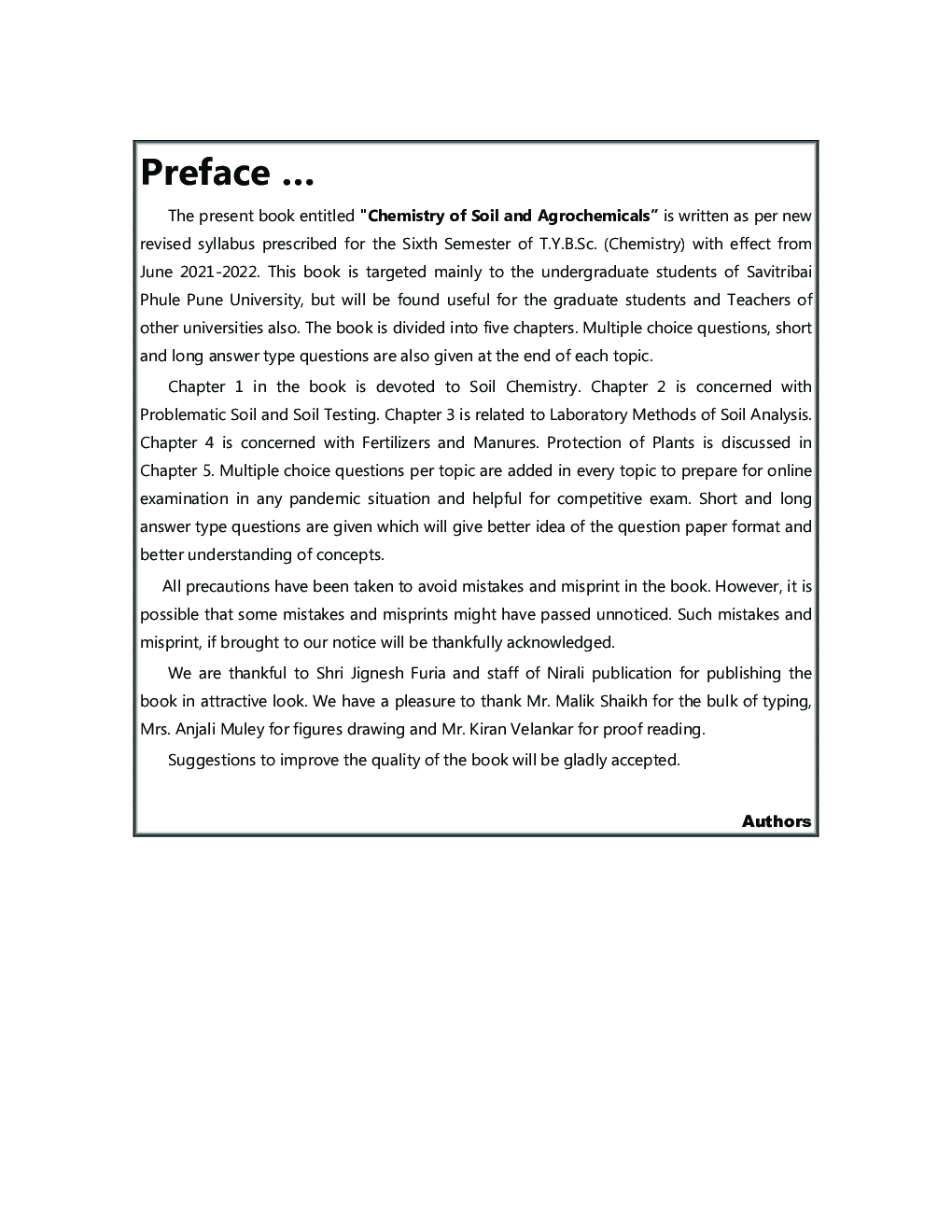 Chemistry Of Soil And Agrochemicals : Chemistry (CH-610 [a]) Paper 10 (TY B.Sc Sem 6) - Page 4