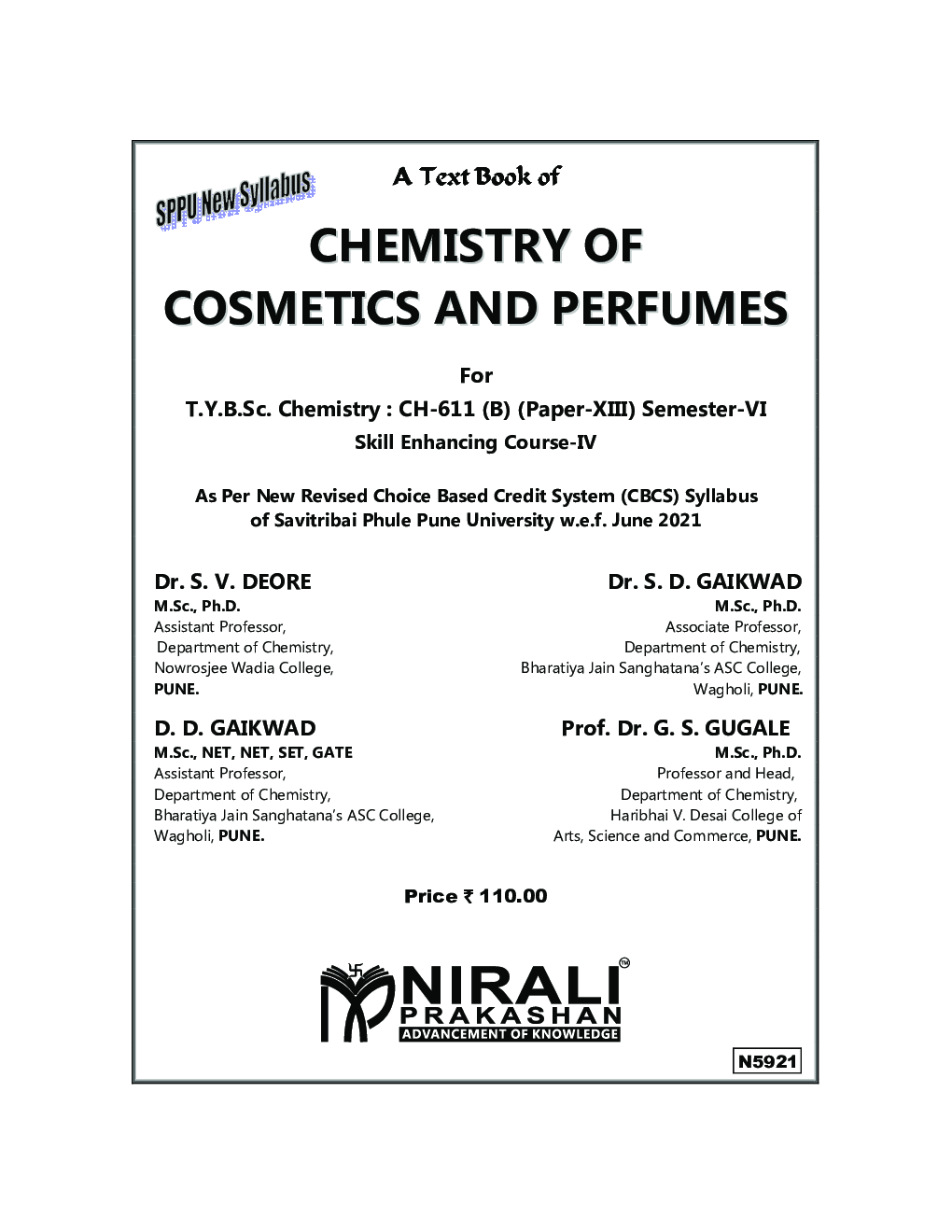 Chemistry Of Cosmetics And Perfumes : Chemistry (CH-611 [b]) Paper 13 (TY B.Sc Sem 6) - Page 2
