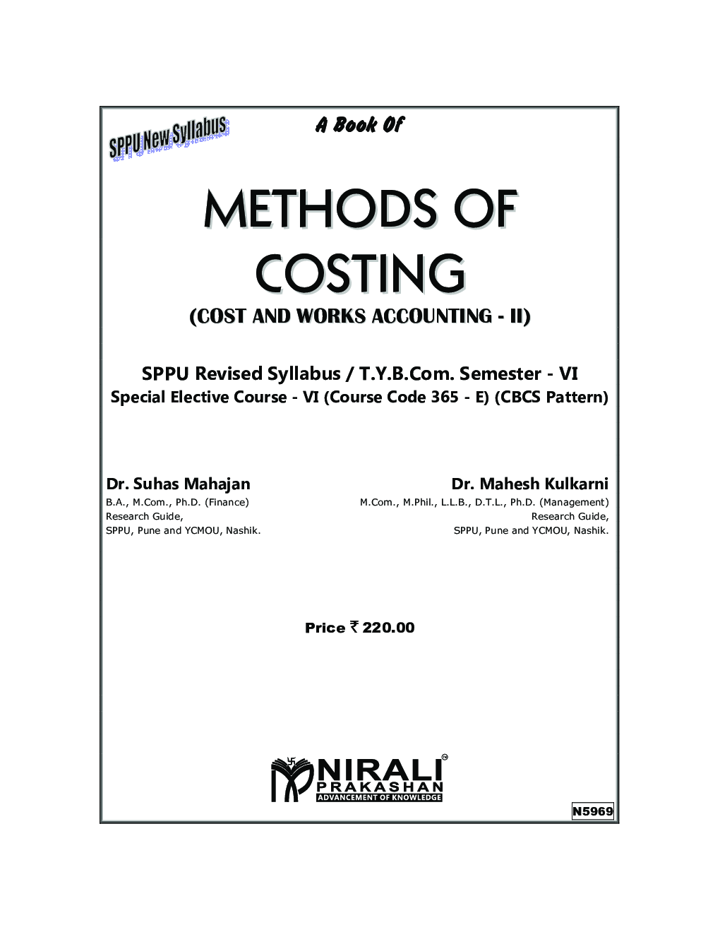 Methods Of Costing : Cost And Works Accounting 2 (TY BCom Sem 6) - Page 2