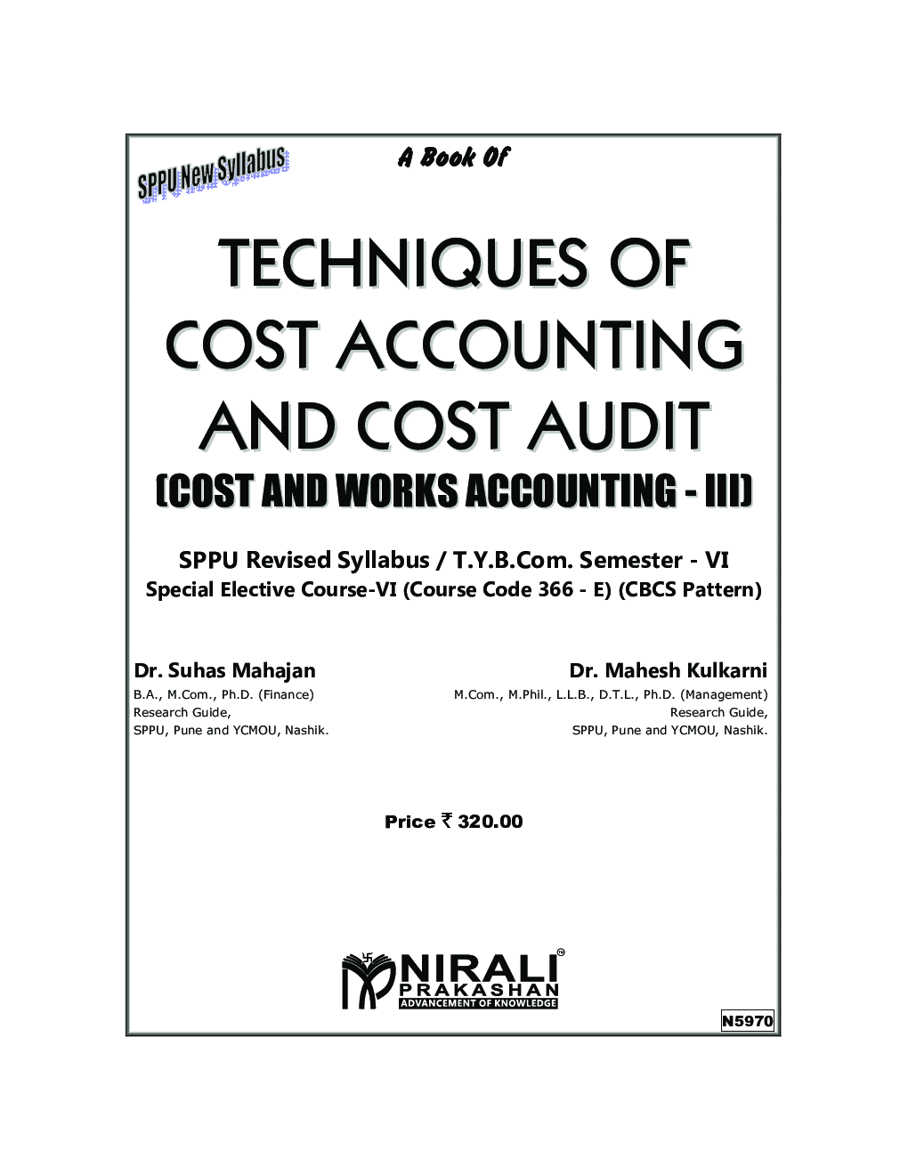 Techniques Of Cost Accounting And Cost Audit (Cost And Works Accounting-3) TY BCom Sem 6 - Page 2