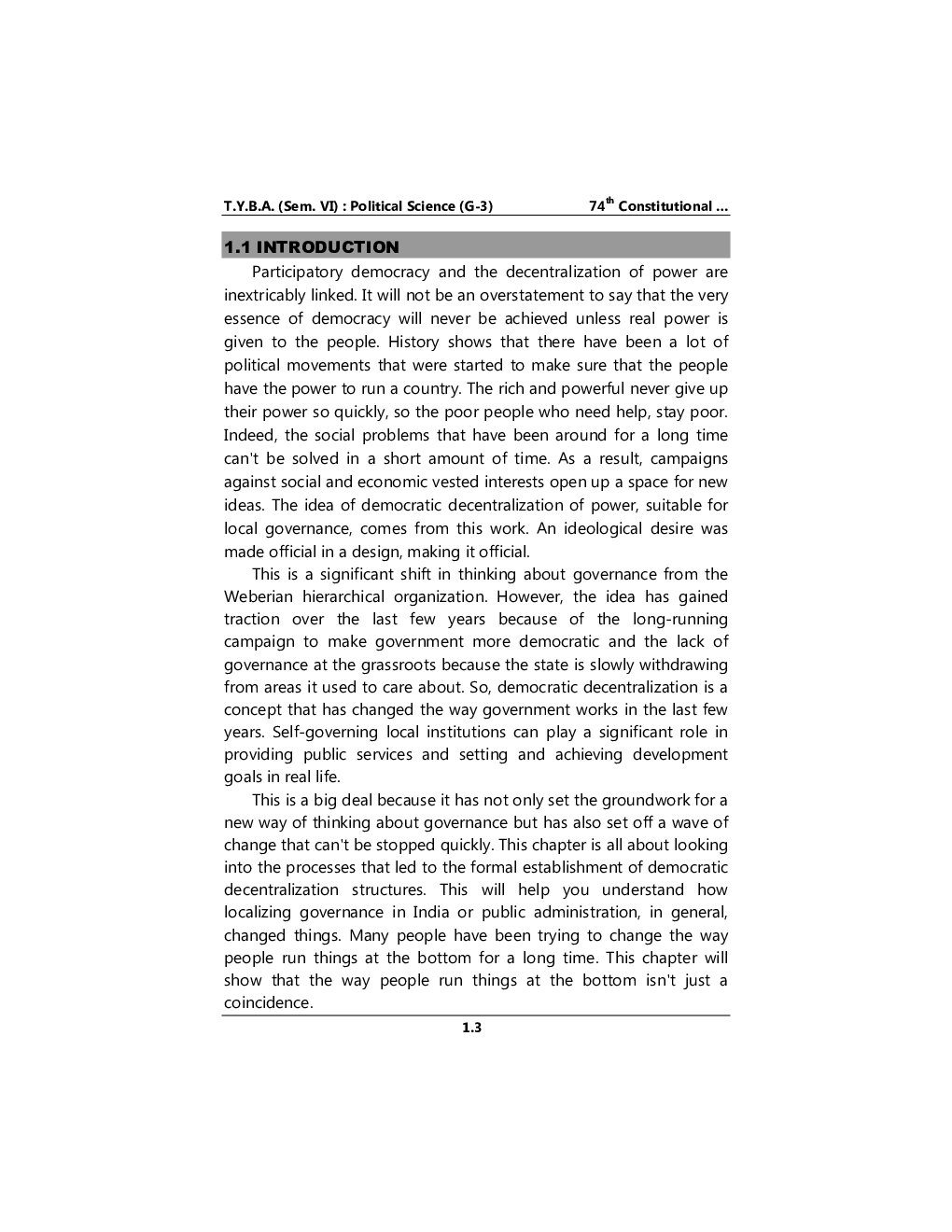 Local Self Government In Maharashtra 2: Political Science (G3) (TY BA Sem 6) - Page 4