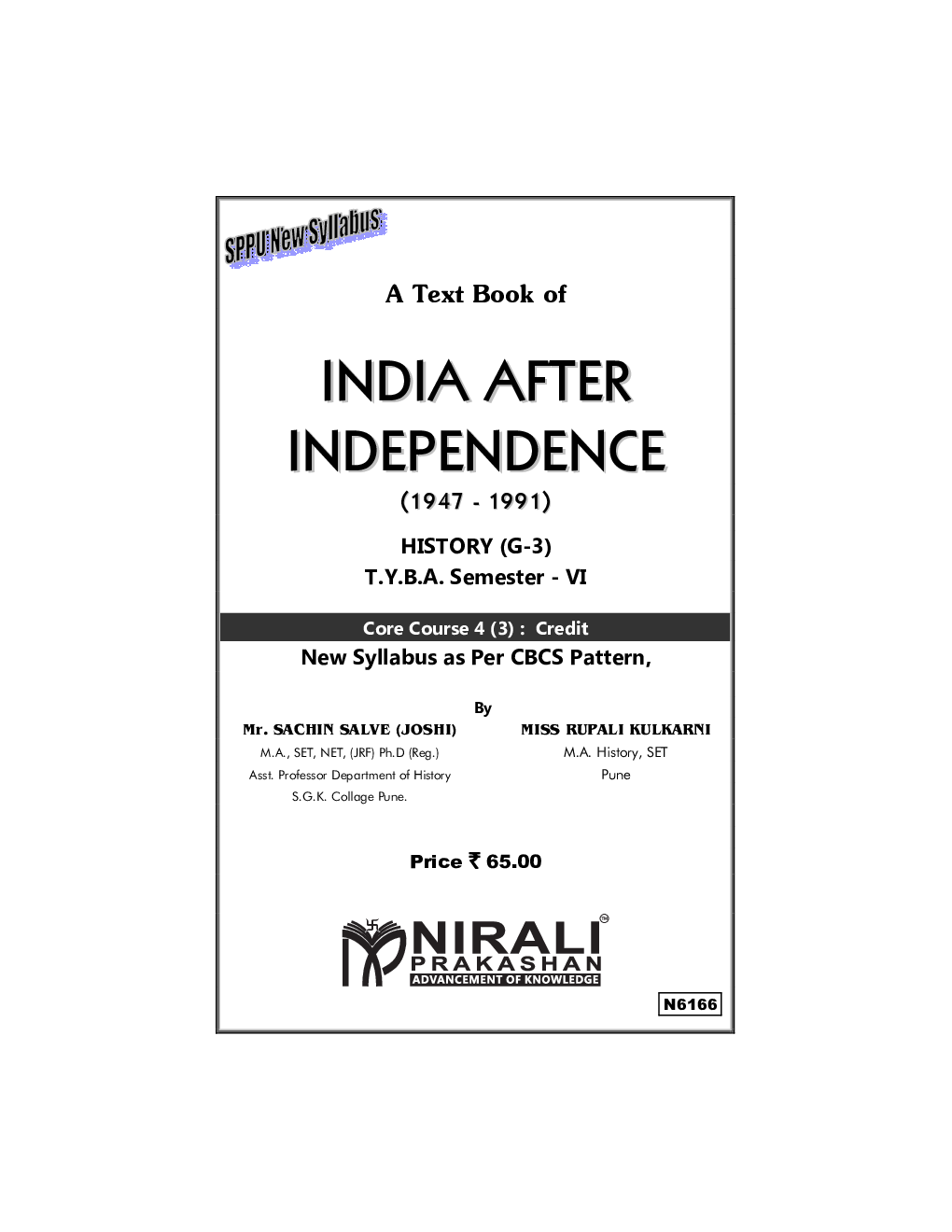 India After Independence (1947-1991) : History (G3) (TY BA Sem 6) - Page 2