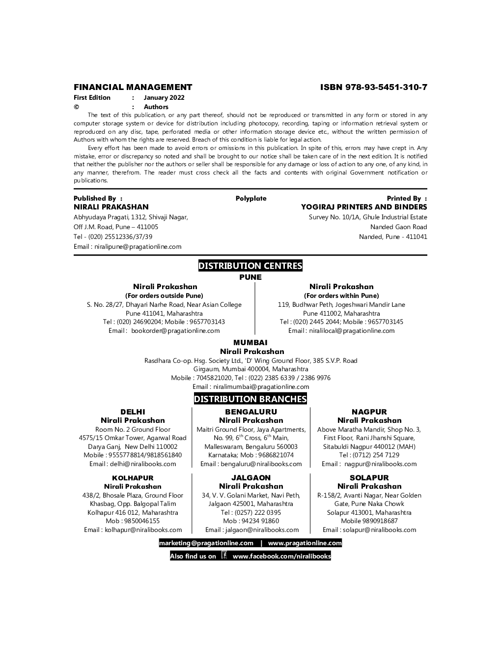 Financial Management: Finance Specialization (TY BBA Sem 6) - Page 3