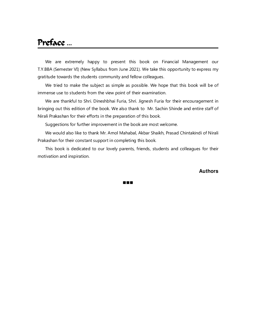 Financial Management: Finance Specialization (TY BBA Sem 6) - Page 4