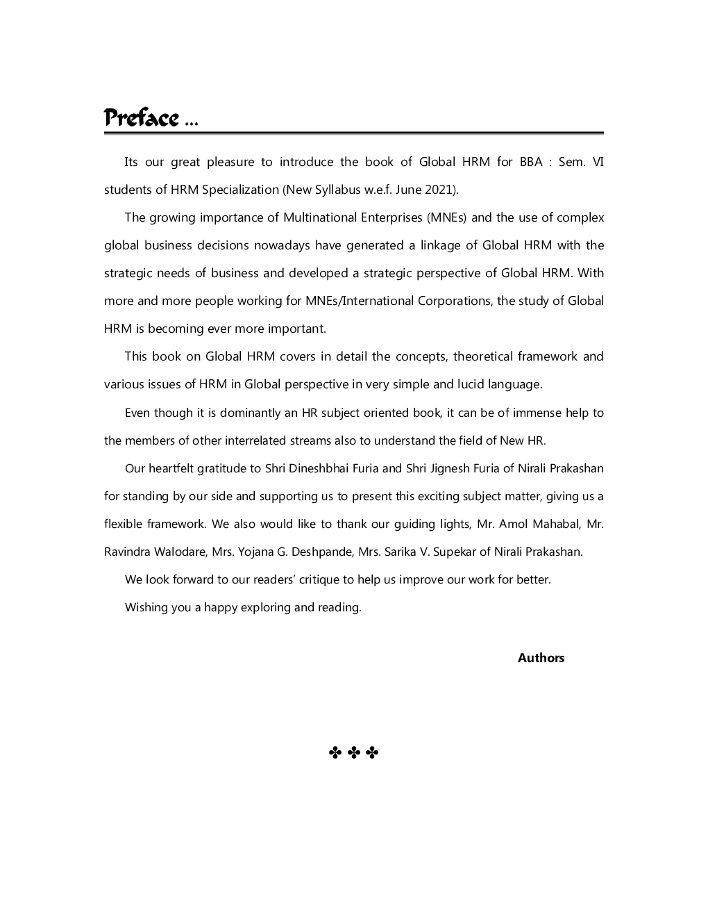 Global Human Resource Management: Hrm Specialization (TY BBA Sem 6) - Page 4