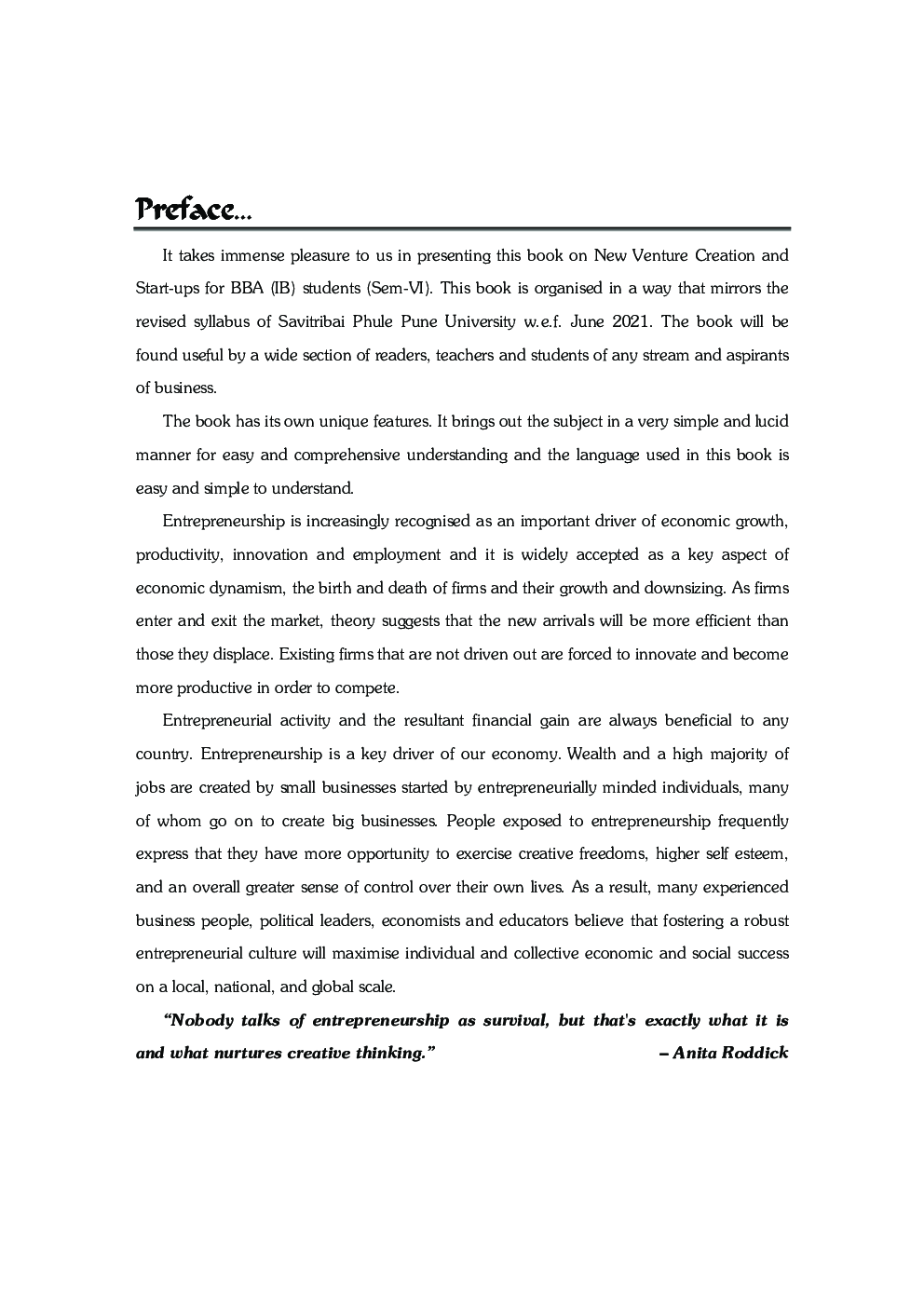 New Venture Creation And Start-ups (TY BBA (IB) Sem 6) - Page 4