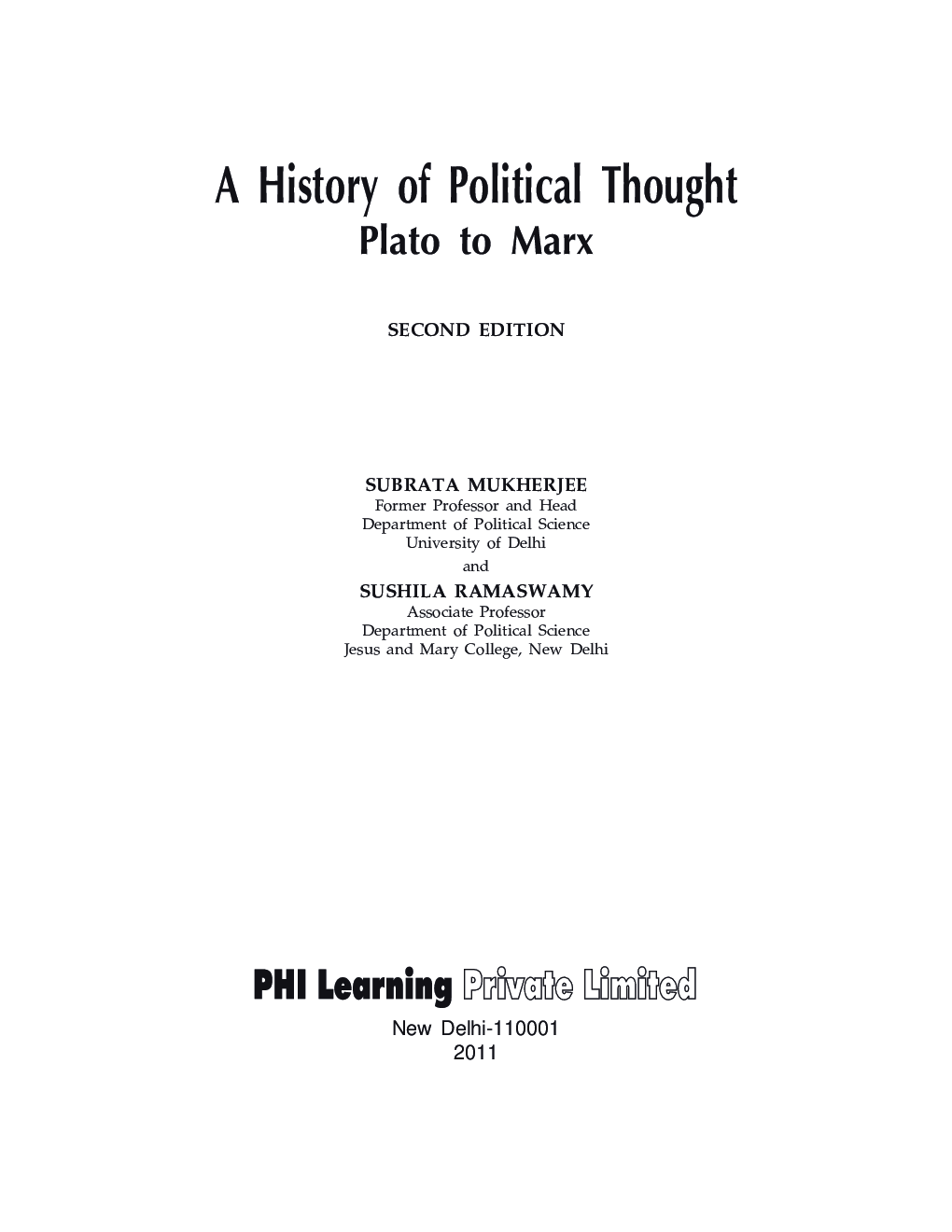 A History Of Political Thought : Plato To Marx - Page 2