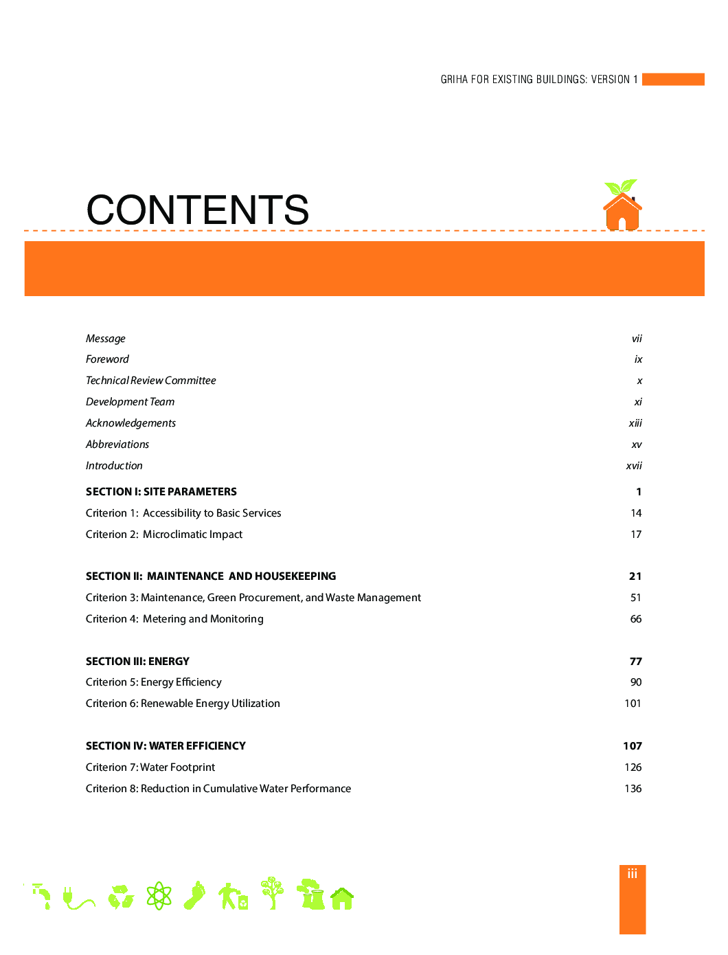 GRIHA for Existing Buildings: Version 1: Detailed Manual Transforming existing buildings to sustainable buildings - Page 4