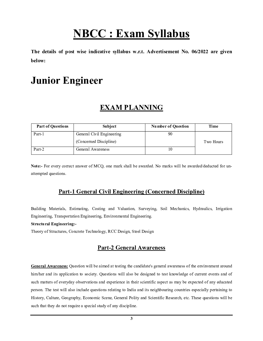 NBCC JE सिविल इंजीनियरिंग Technical & Non Technical सॉल्व्ड पेपर्स प्रैक्टिस बुक 2022-23 - Page 4