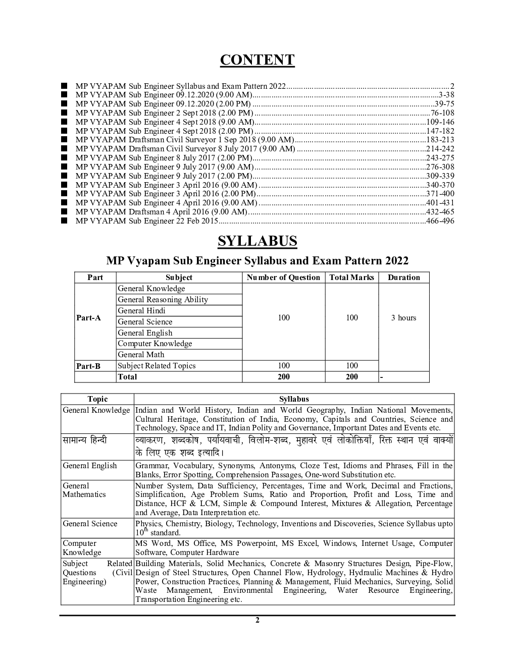 सब-इंजीनियर भर्ती परीक्षा सिविल इंजीनियर सॉल्व्ड पेपर्स (MP Sub-Engineer) 2022-23 - Page 3