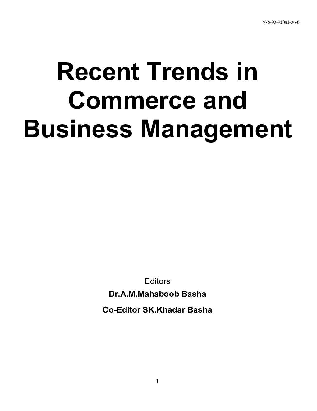 Recent Trends in Commerce and  Business Management - Page 2