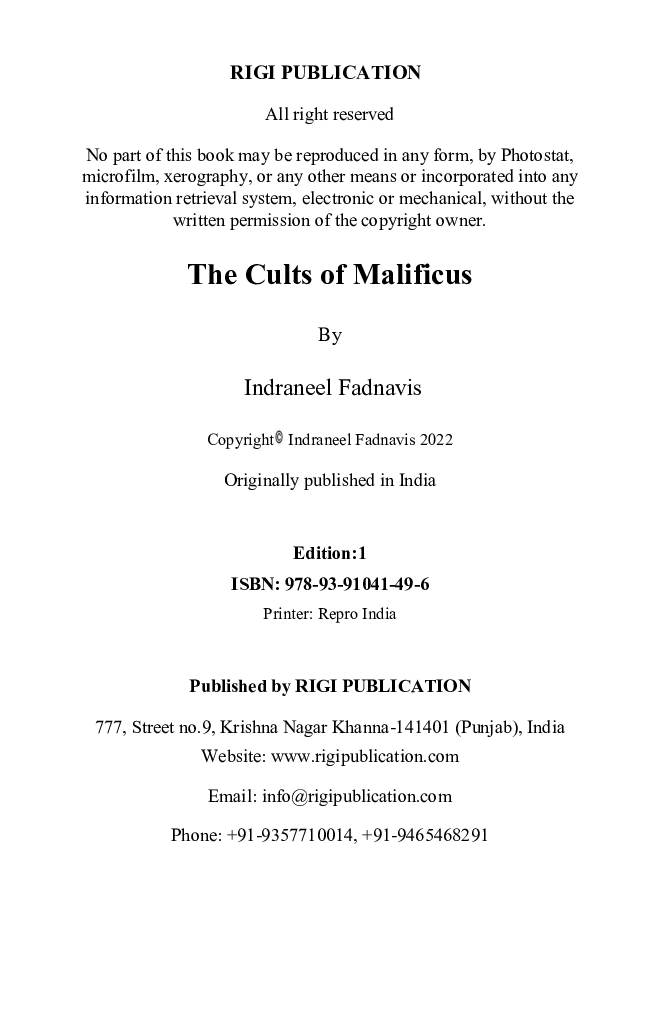 The Cults of Malificus
 - Page 3