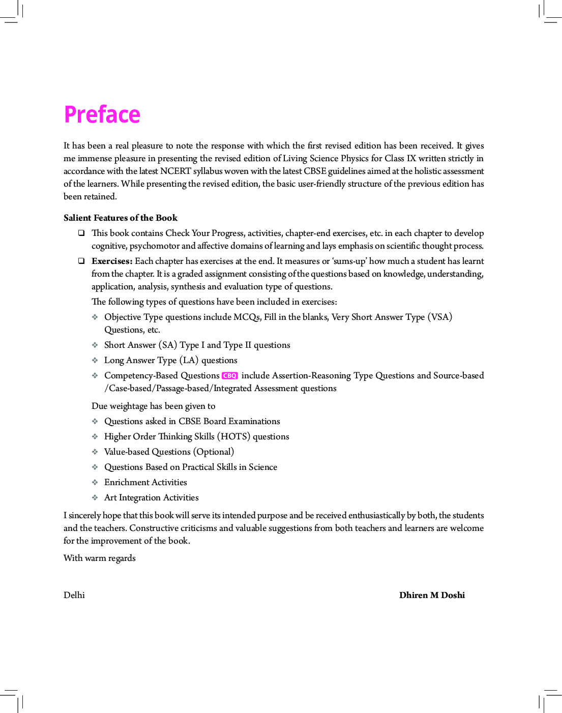 CBSE Living Science Physics Class IX (2022 Edition) - Page 4