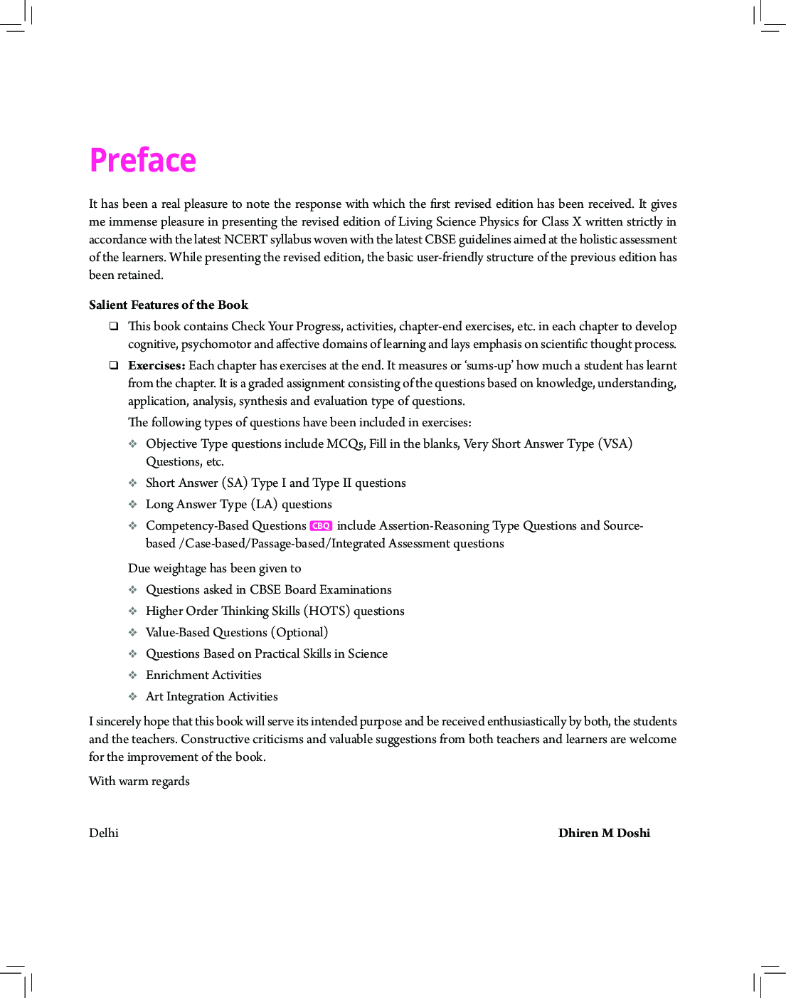 CBSE Living Science Physics Class X (2022 Edition) - Page 4