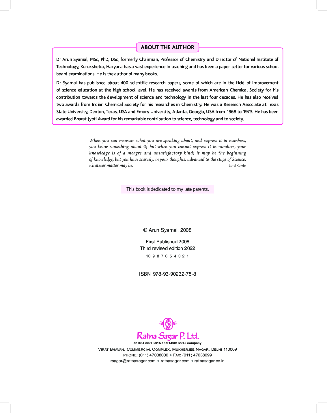 CBSE Living Science Chemistry Class IX (2022 Edition) - Page 3