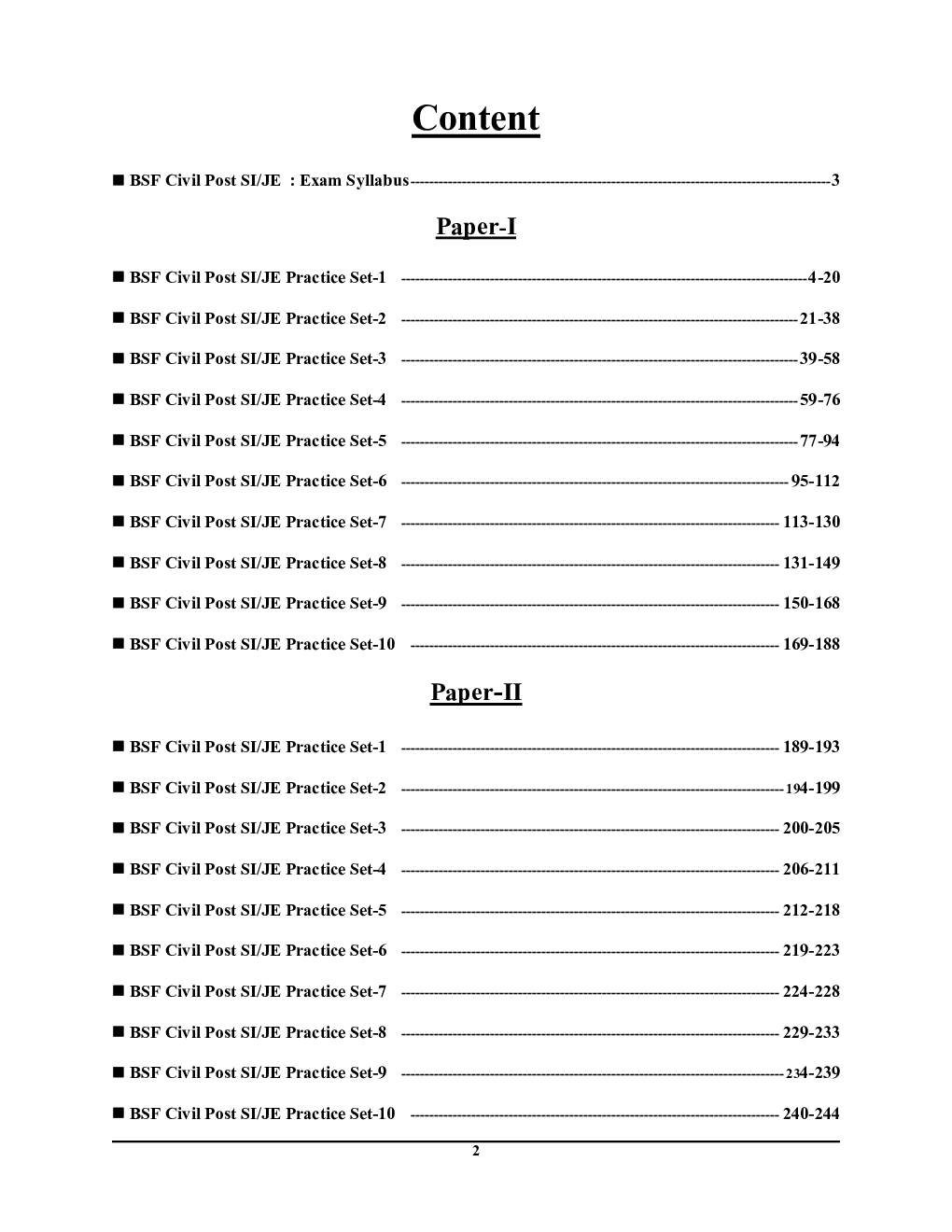 BSF (SI Works) सिविल इंजीनियरिंग Junior Engineer Technical & Non Technical Paper-I & Paper-II प्रैक्टिस बुक 2022-23 - Page 3