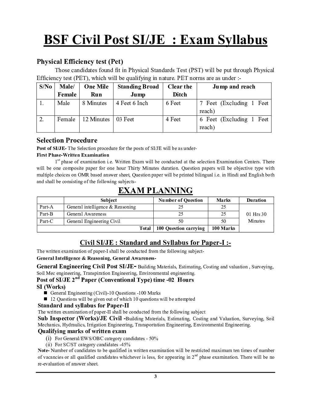 BSF (SI Works) सिविल इंजीनियरिंग Junior Engineer Technical & Non Technical Paper-I & Paper-II प्रैक्टिस बुक 2022-23 - Page 4