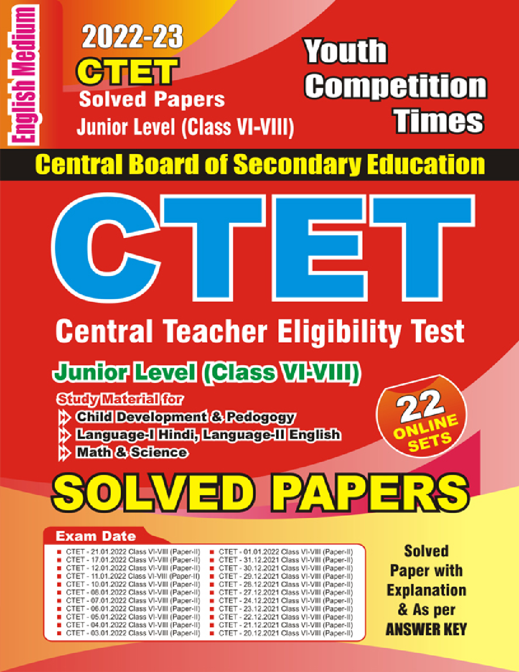 CTET Junior Level (Class VI-VIII) (Math And Science Group) Solved Paper With Explanation 2022-23 - Page 1