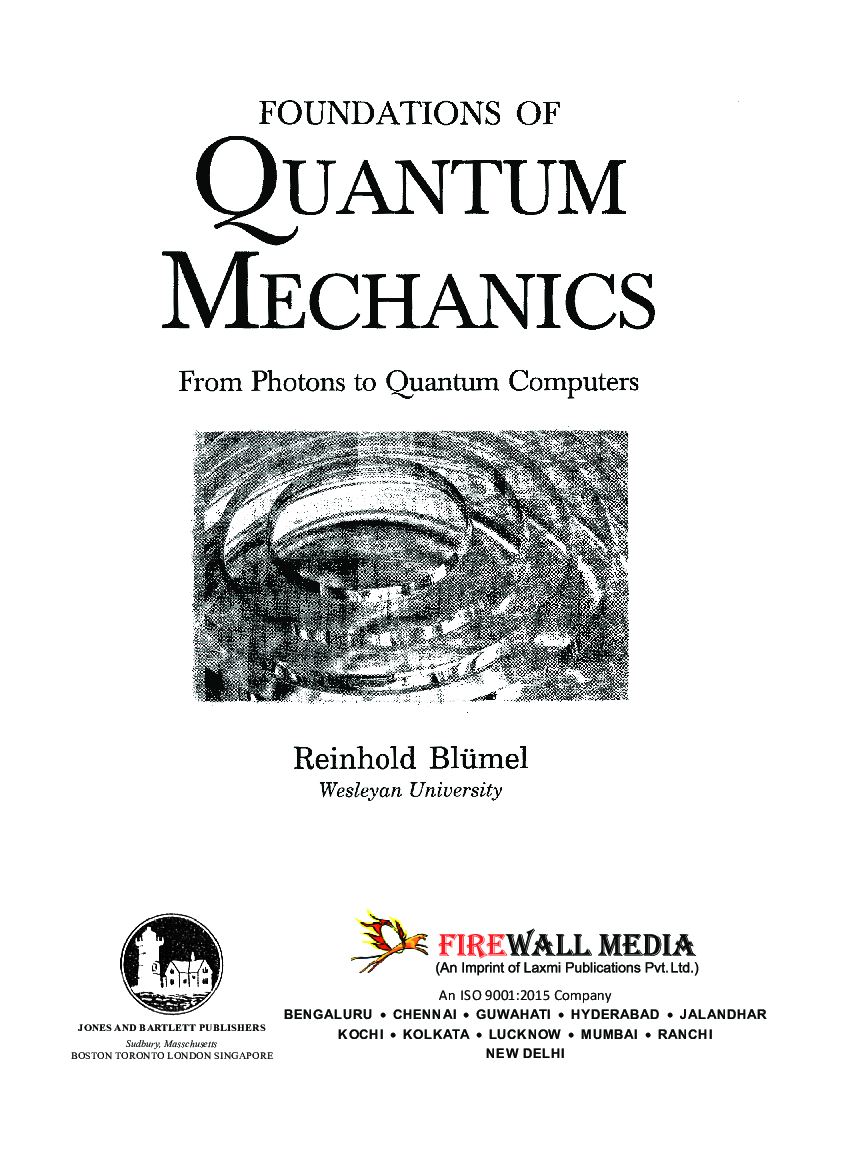 Foundations Of Quantum Mechanics - Page 2