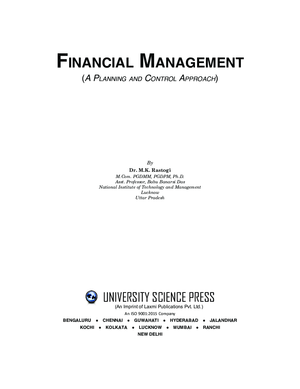 Financial Management (A Planning And Control Approach)  - Page 4
