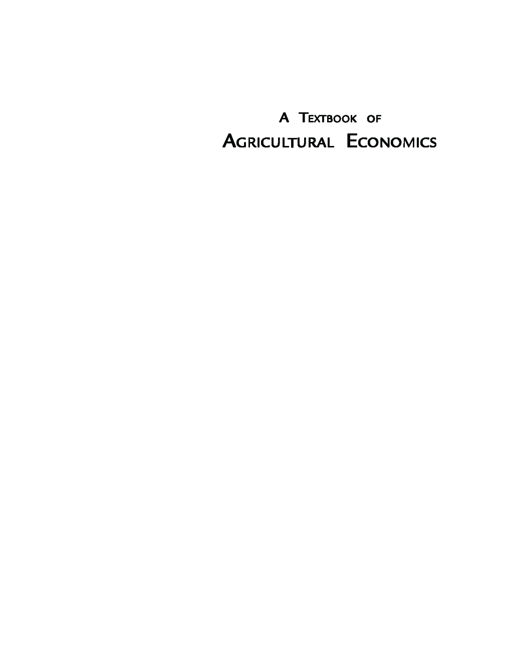 A Textbook Of Agricultural Economics  - Page 2